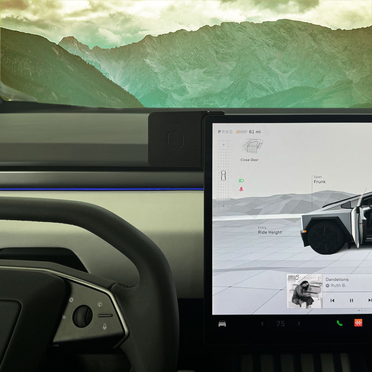 MagBak Phone Mount And Charger for Tesla Cybertruck - MoodPeach