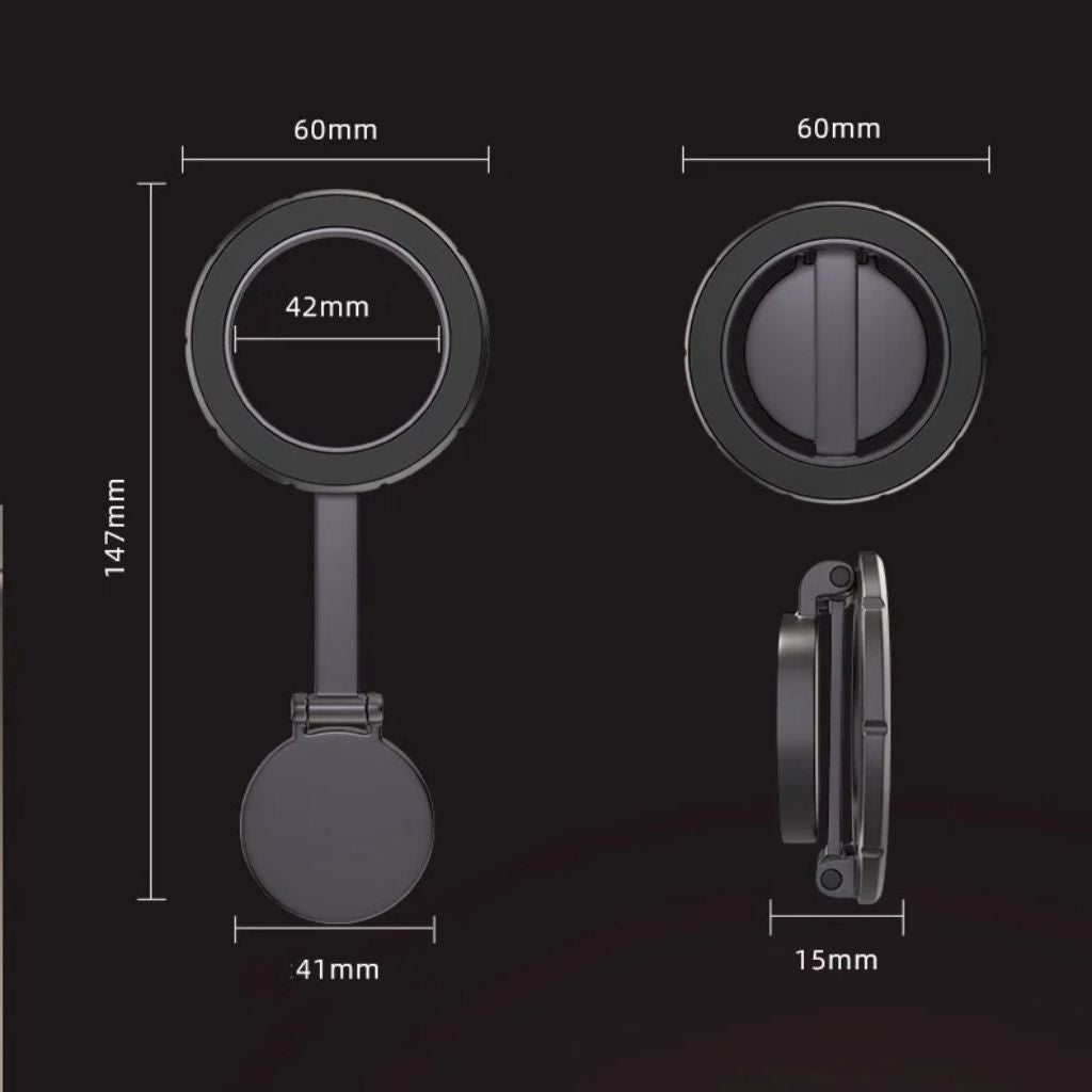 Magnetic Car Phone Holder with Rotation & Fold - MoodPeach