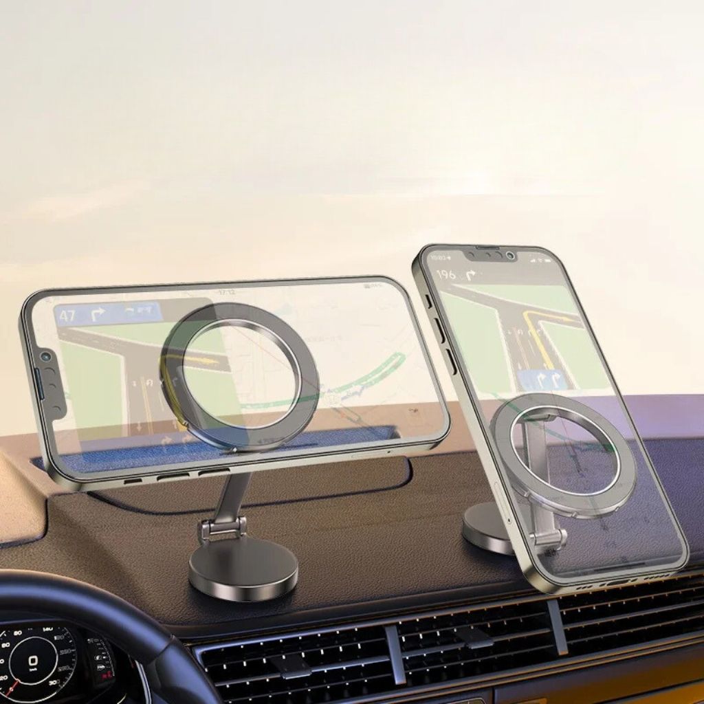 Magnetic Car Phone Holder with Rotation & Fold - MoodPeach