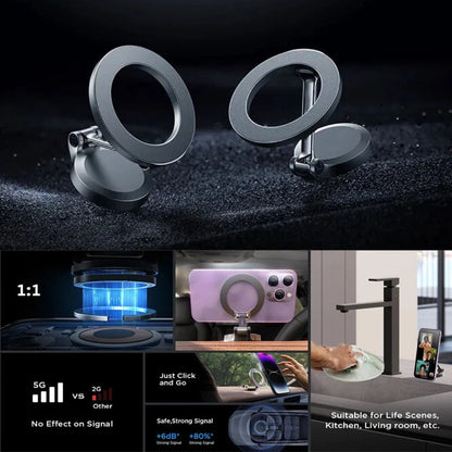 Magnetic Car Phone Holder with Rotation & Fold - MoodPeach
