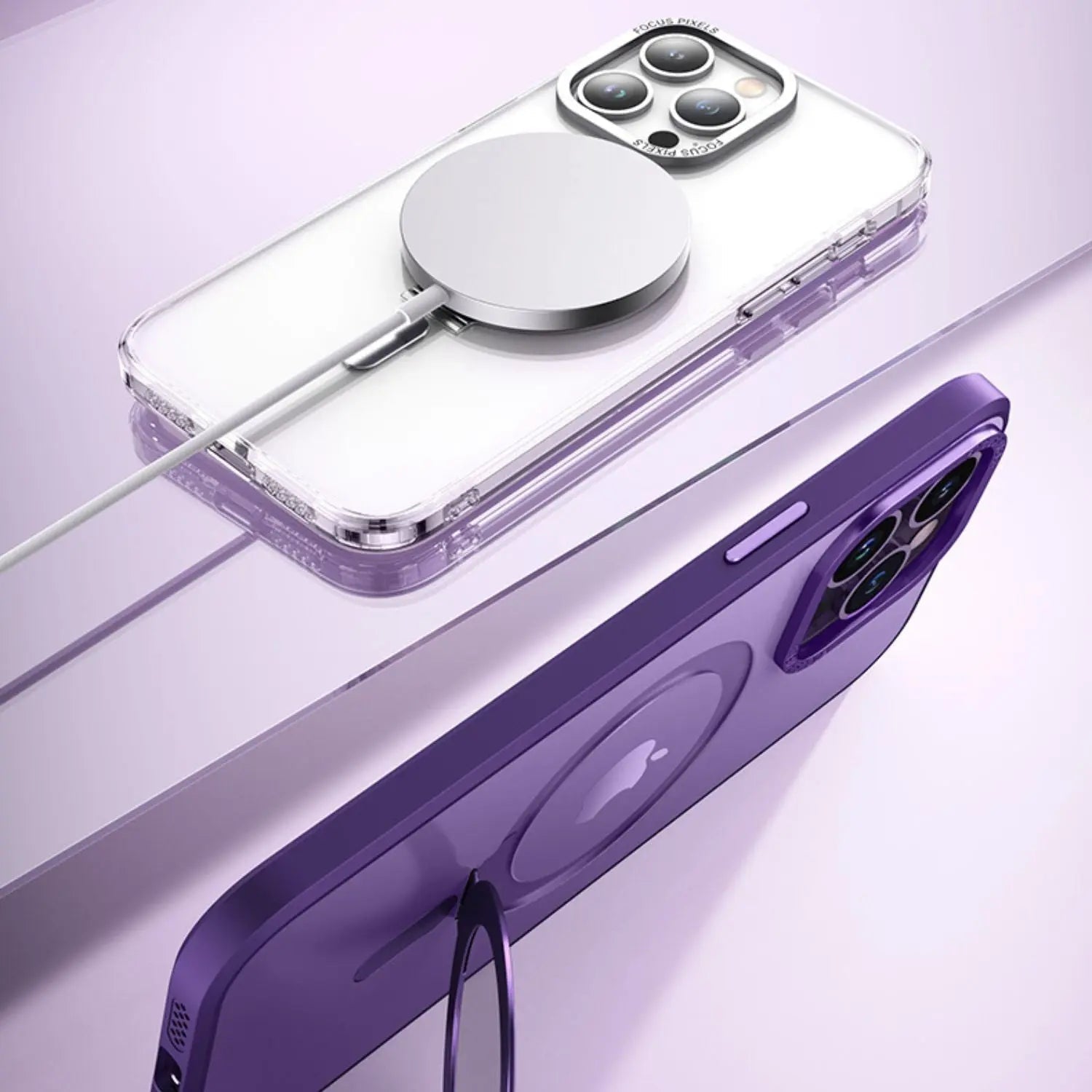 Magnetic Case with Kickstand for iPhone - MoodPeach