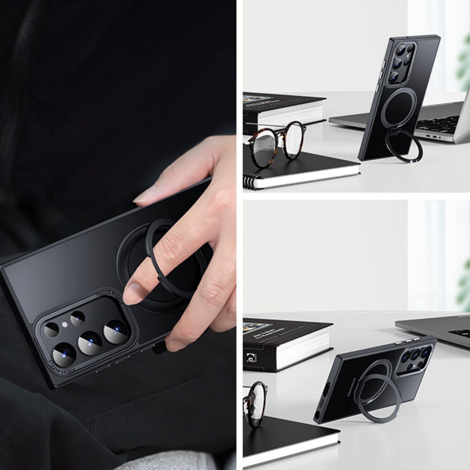 Magnetic Case with Kickstand for Samsung - MoodPeach