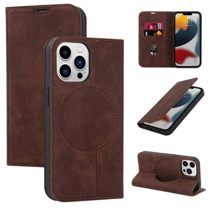 Magnetic Leather Case with Wallet for iPhone - MoodPeach
