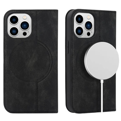 Magnetic Leather Case with Wallet for iPhone - MoodPeach