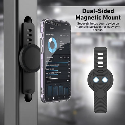 Magnetic Phone Mount for Gym, Bikes, Strollers, and Magnetic Surfaces - MoodPeach