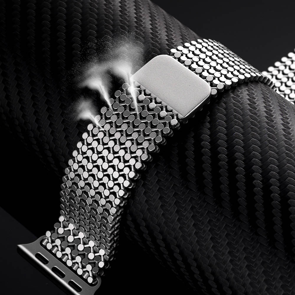 Magnetic Stainless Steel Mesh Band for Apple Watch - MoodPeach