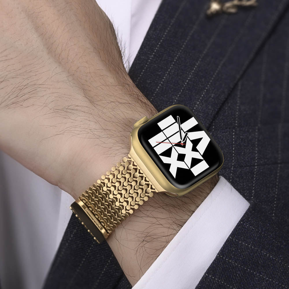 Magnetic Stainless Steel Mesh Band for Apple Watch - MoodPeach