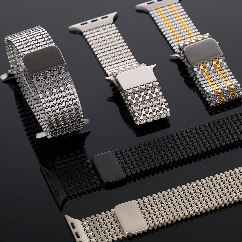 Magnetic Stainless Steel Mesh Band for Apple Watch - MoodPeach