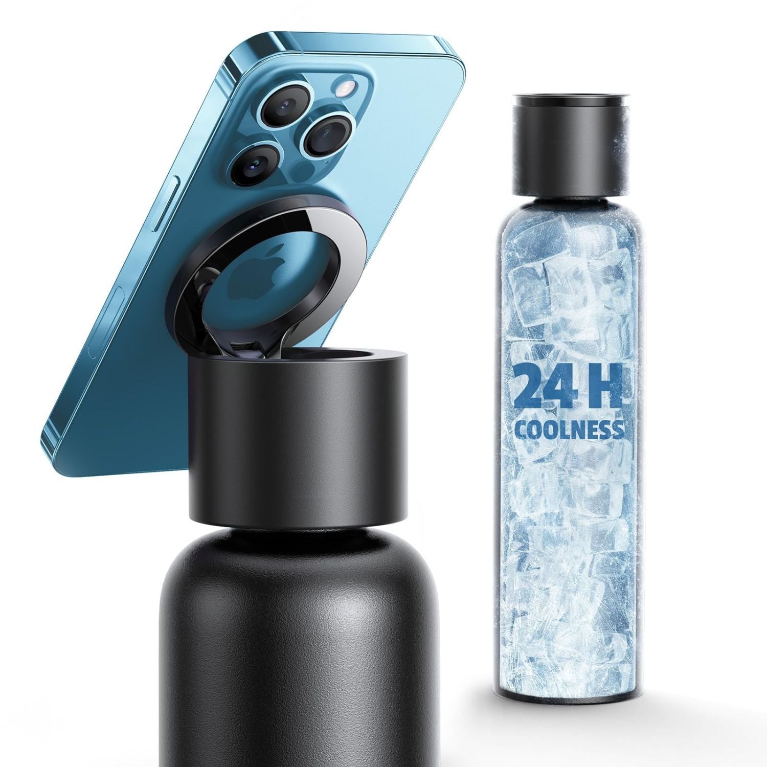 Magnetic Water Bottle & Phone Holder - MoodPeach