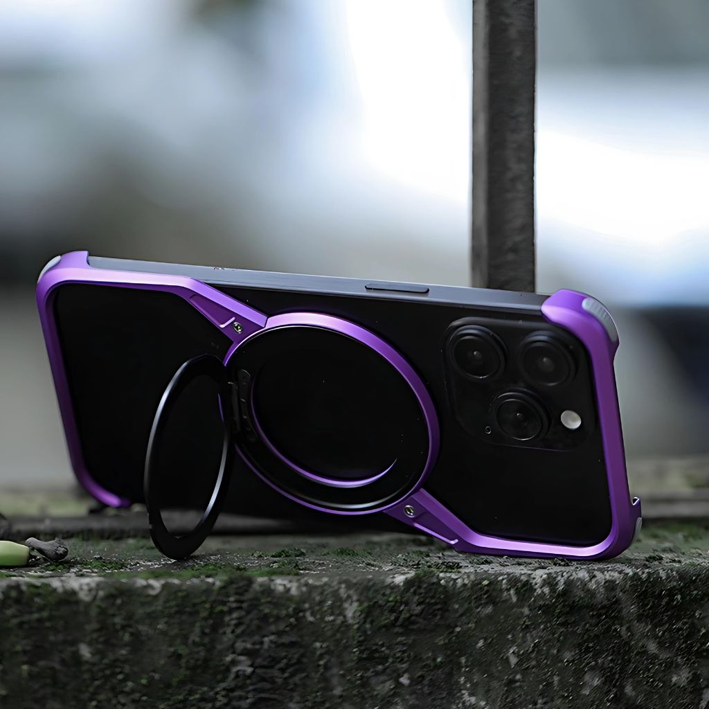 Minimal Magnetic Z Case for iPhone - MoodPeach