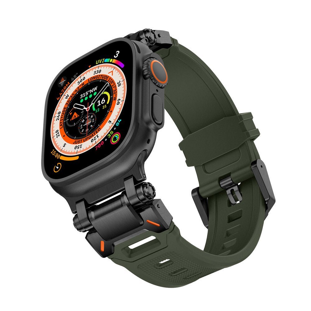 Silicone & Stainless Steel Band for Apple Watch - MoodPeach