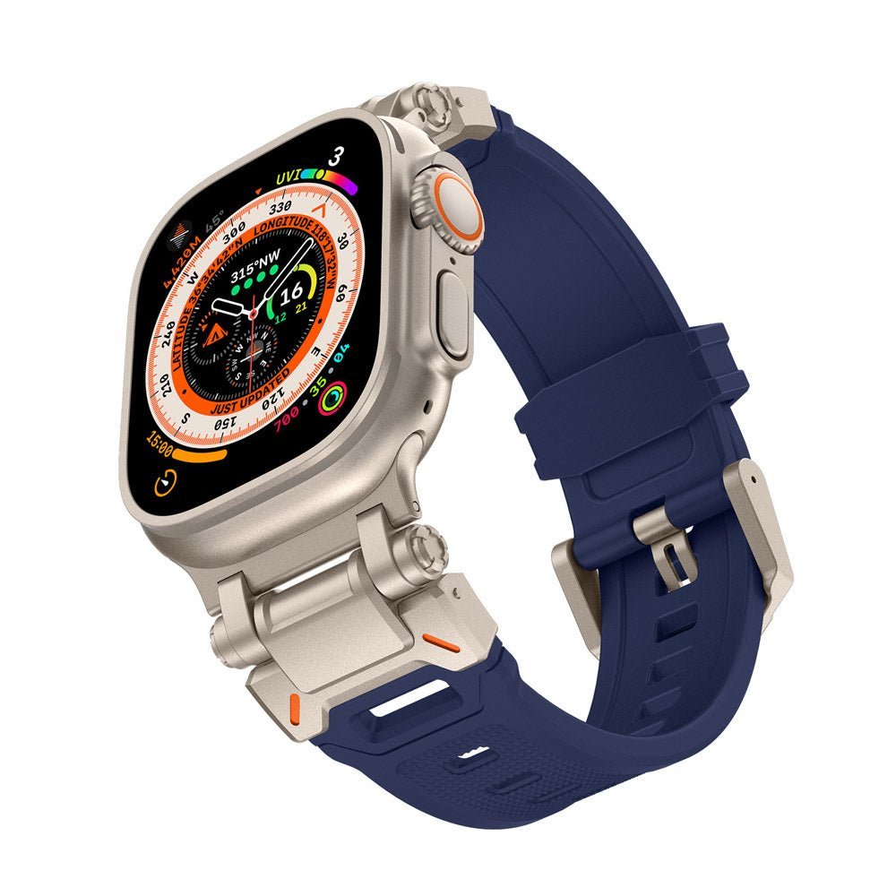 Silicone & Stainless Steel Band for Apple Watch - MoodPeach
