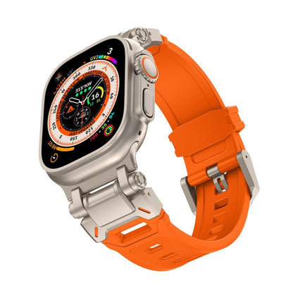 Silicone & Stainless Steel Band for Apple Watch - MoodPeach