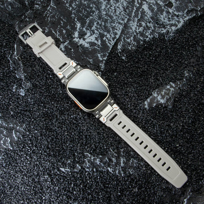 Silicone & Stainless Steel Band for Apple Watch - MoodPeach