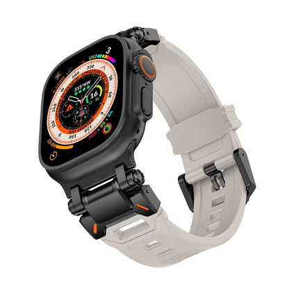 Silicone & Stainless Steel Band for Apple Watch - MoodPeach
