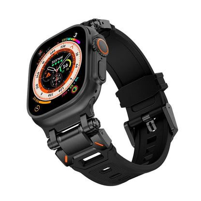Silicone & Stainless Steel Band for Apple Watch - MoodPeach