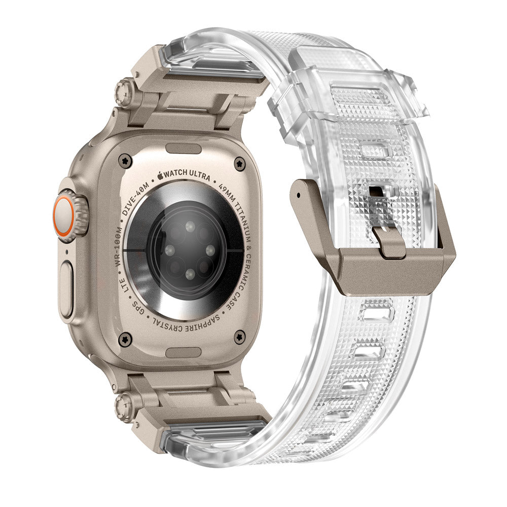 Silicone & Stainless Steel Band for Apple Watch - MoodPeach