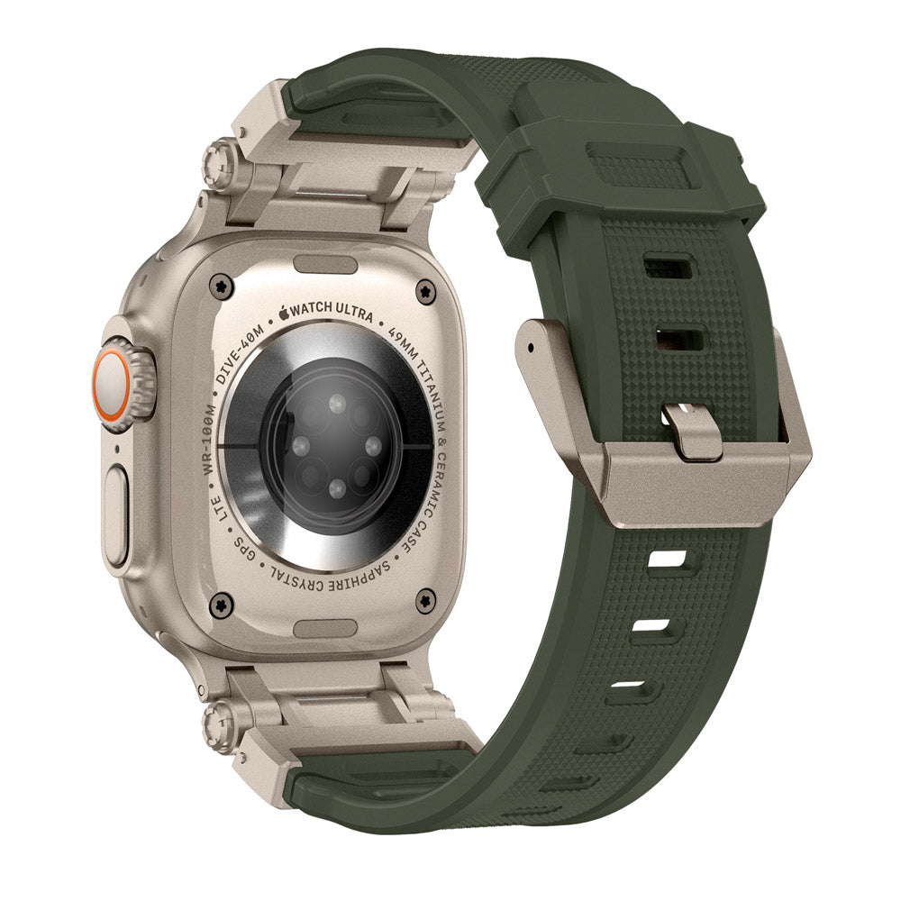 Silicone & Stainless Steel Band for Apple Watch - MoodPeach