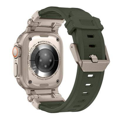 Silicone & Stainless Steel Band for Apple Watch - MoodPeach
