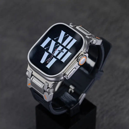 Silicone & Stainless Steel Band for Apple Watch - MoodPeach