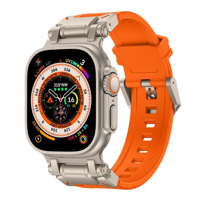 Silicone & Stainless Steel Band for Apple Watch - MoodPeach