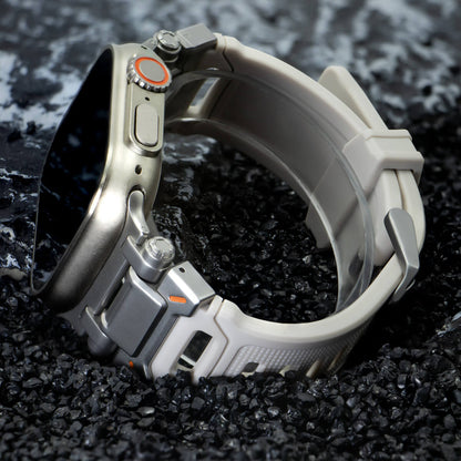 Silicone & Stainless Steel Band for Apple Watch - MoodPeach