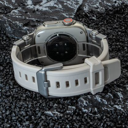 Silicone & Stainless Steel Band for Apple Watch - MoodPeach