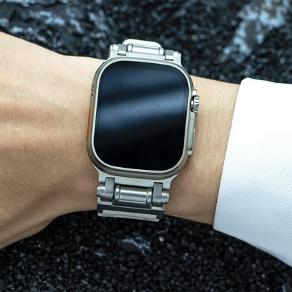 Silicone & Stainless Steel Band for Apple Watch - MoodPeach