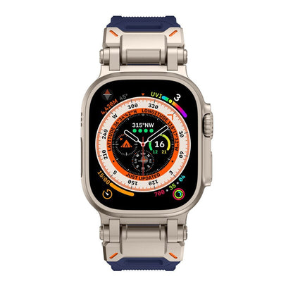 Silicone & Stainless Steel Band for Apple Watch - MoodPeach