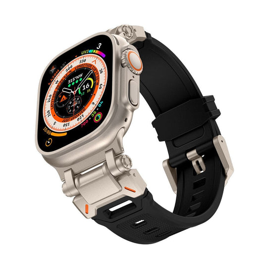 Silicone & Stainless Steel Band for Apple Watch - MoodPeach