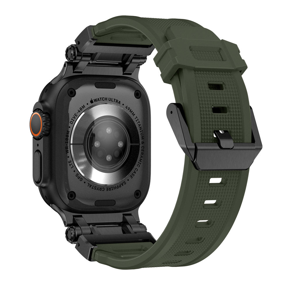 Silicone & Stainless Steel Band for Apple Watch - MoodPeach