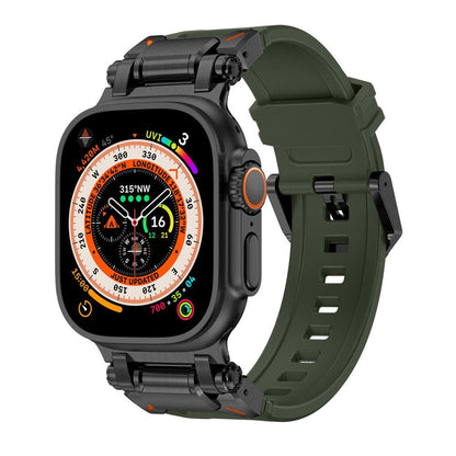 Silicone & Stainless Steel Band for Apple Watch - MoodPeach