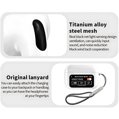 Wireless Earbuds with LCD Touchscreen - MoodPeach