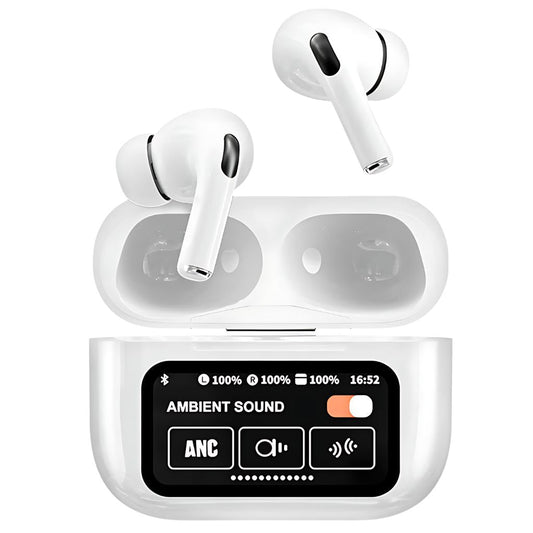 Wireless Earbuds with LCD Touchscreen - MoodPeach