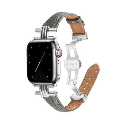 Women’s Genuine Leather & Stainless Steel Band for Apple Watch - MoodPeach