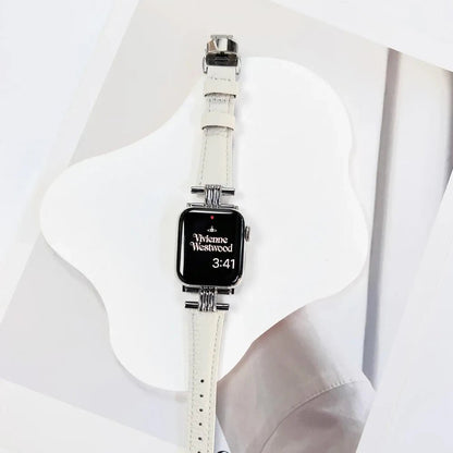 Women’s Genuine Leather & Stainless Steel Band for Apple Watch - MoodPeach