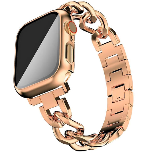 Women’s Modern Stainless Steel Apple Watch Band - MoodPeach