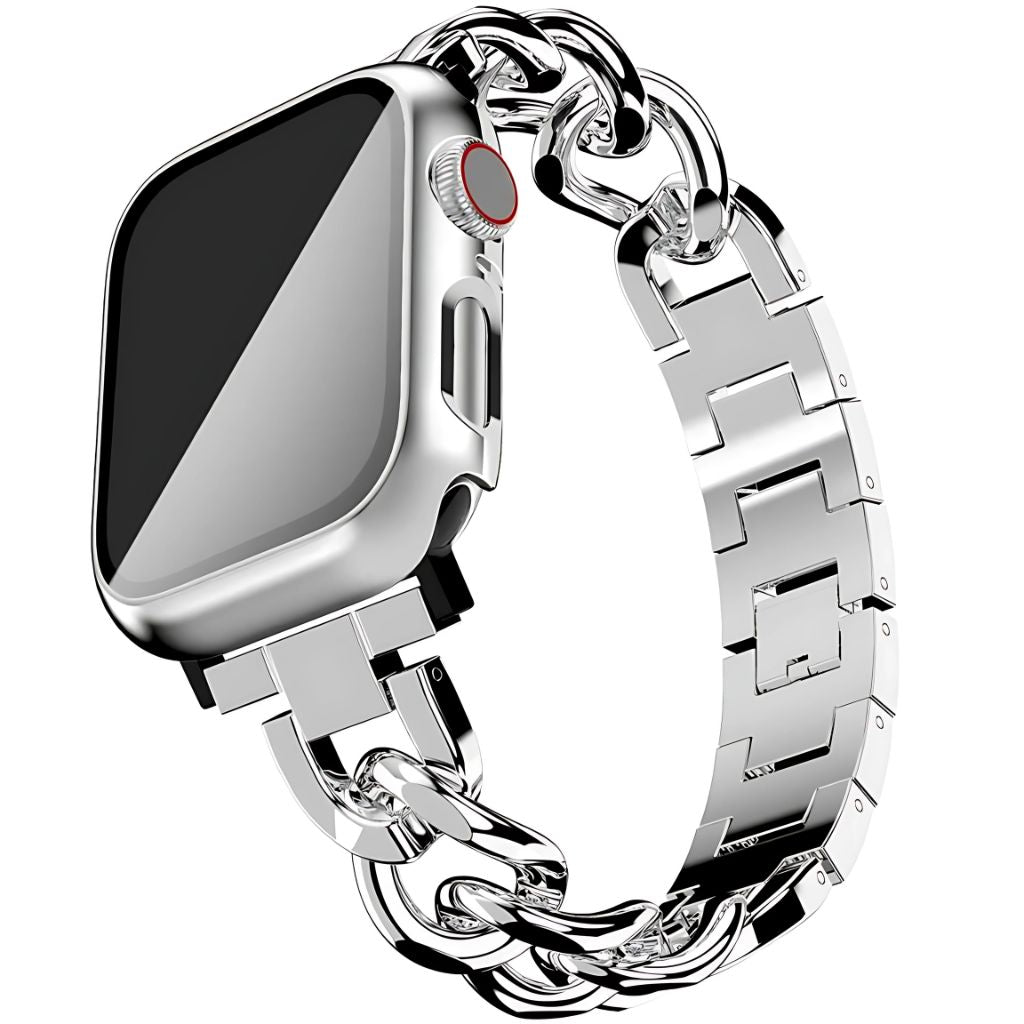 Women’s Modern Stainless Steel Apple Watch Band - MoodPeach