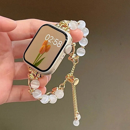 Women's Pearl Essence Bracelet Band for Apple Watch - MoodPeach