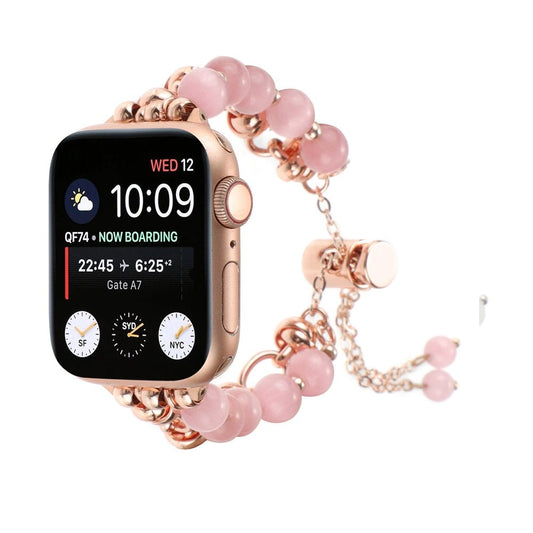 Women's Pearl Essence Bracelet Band for Apple Watch - MoodPeach