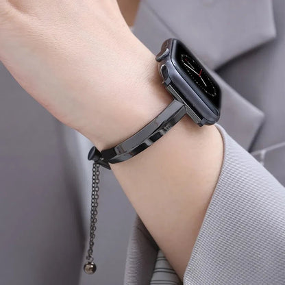 Women's Slim Stainless Steel Link Band for Apple Watch - MoodPeach