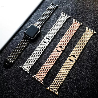Women's Stainless Steel Elegance Band for Apple Watch - MoodPeach