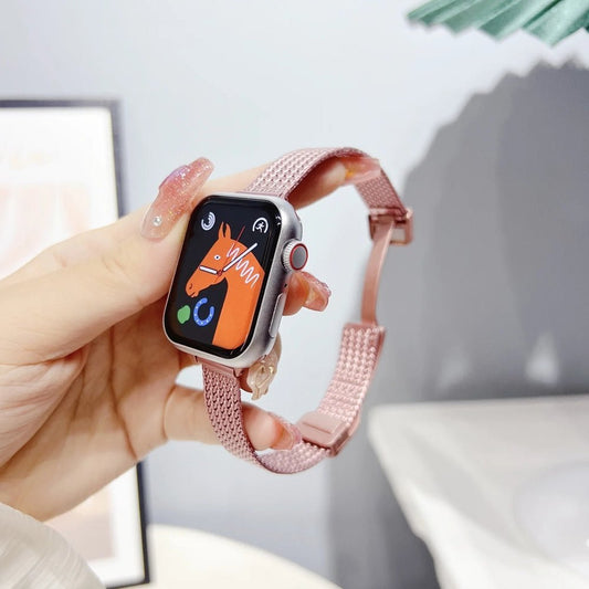 Women's Ultra - Thin Stainless Steel Bracelet Band for Apple Watch - MoodPeach