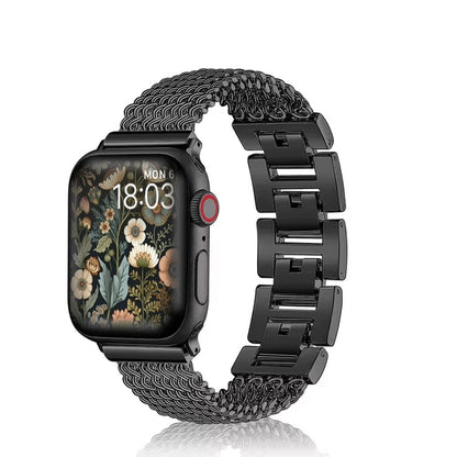 Women’s Woven Stainless Steel Bracelet Band for Apple Watch - MoodPeach