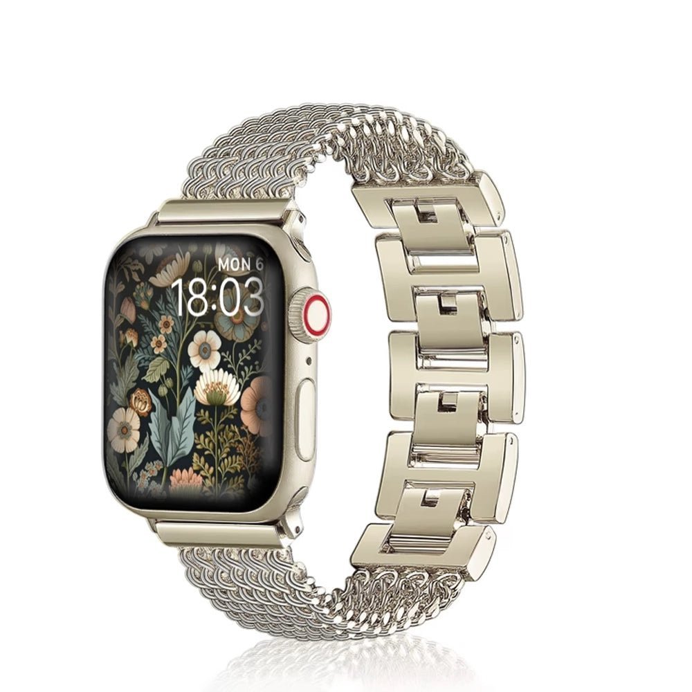 Women’s Woven Stainless Steel Bracelet Band for Apple Watch - MoodPeach