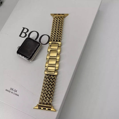 Women’s Woven Stainless Steel Bracelet Band for Apple Watch - MoodPeach